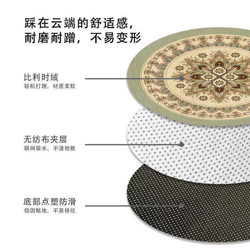 欧式圆形书房转椅地毯防滑耐磨地板保护垫子办公电脑椅卧室地垫