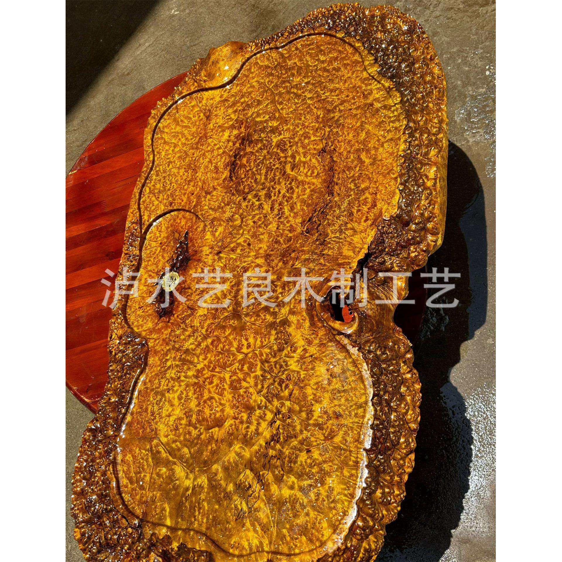 黄金樟木茶盘 山香果木茶盘成品 缅甸直供 茶盘茶台茶海茶具实木