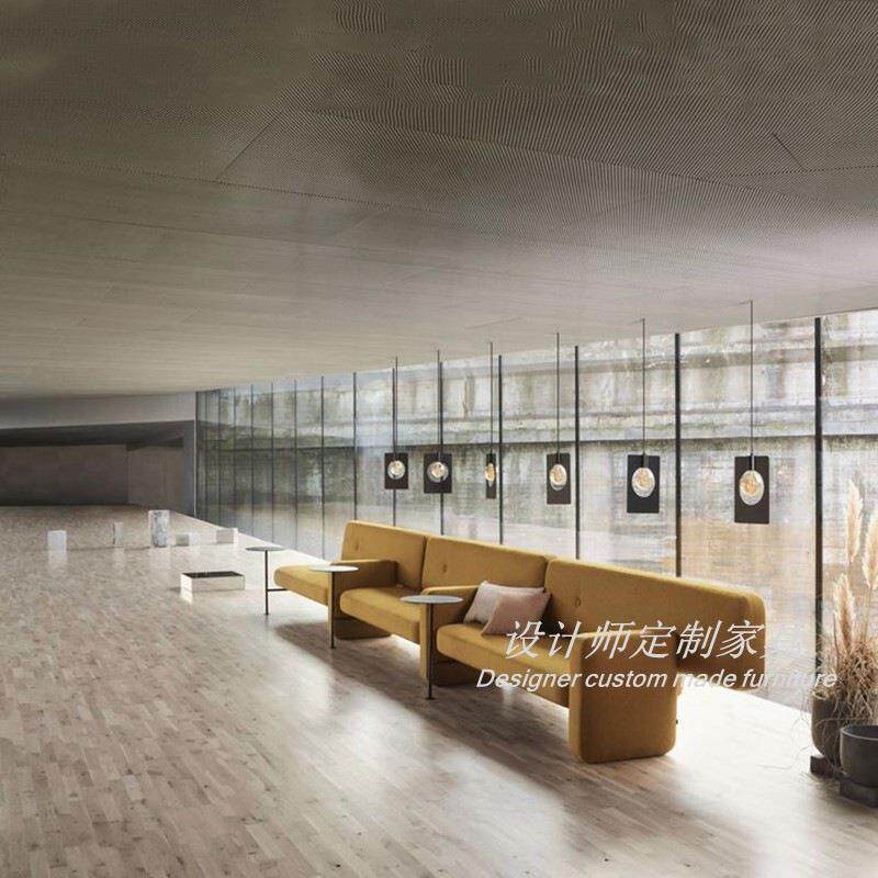 北欧简约布艺沙发餐厅咖啡厅甜品店异形卡座设计师创意民宿贵妃椅