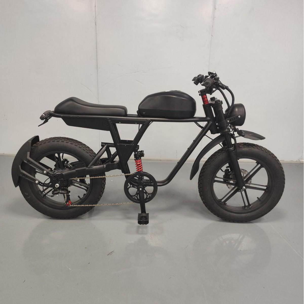 20寸电动助力自行车20寸4.0宽胎胖胎铝合金车架电动自行车越野