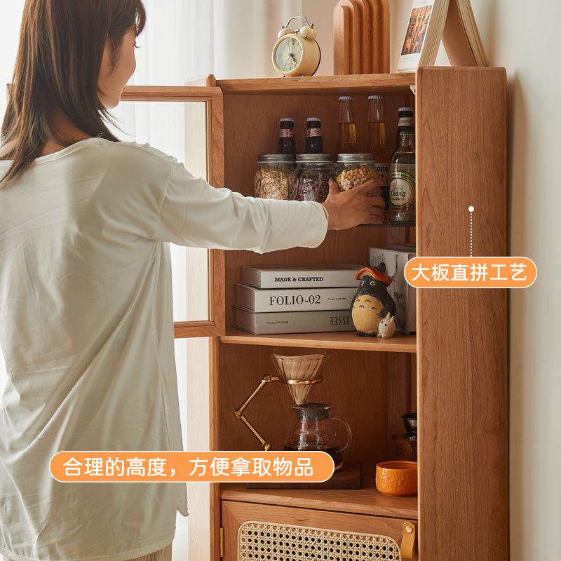 客厅转角柜墙角北欧收纳三角形置物柜全实木简约家用落地储物角柜
