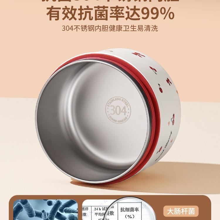 双层不锈钢保温饭盒微波炉加热2025新款学生专用带饭迷你便当餐盒