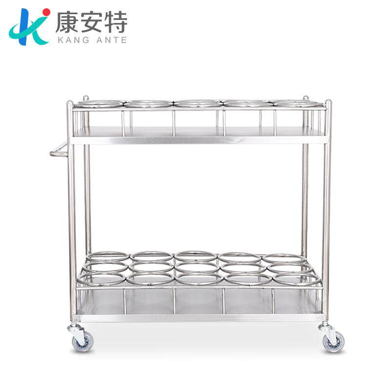 不锈钢开水瓶车加厚开水瓶架子双层茶水间送水车餐饮热水瓶推车