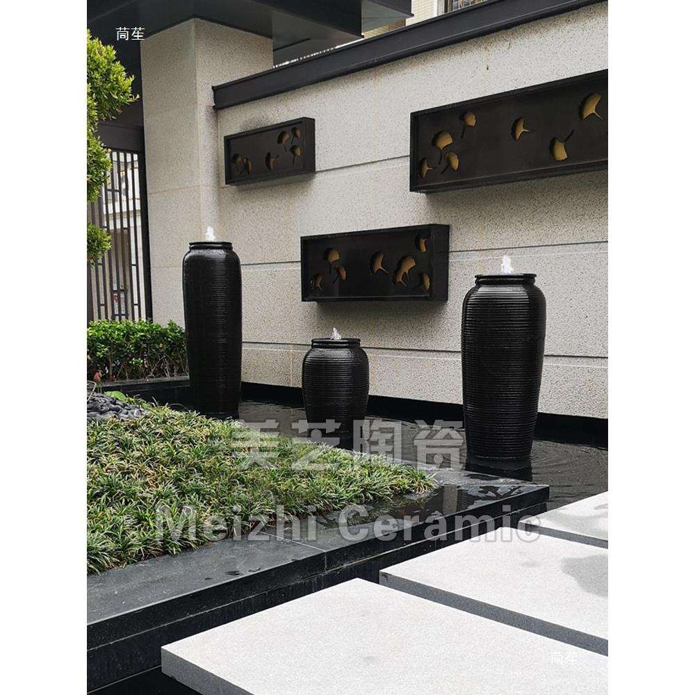 水池喷泉流水陶罐喷水大花瓶自动循环水景涌泉陶缸加湿器坛子摆件