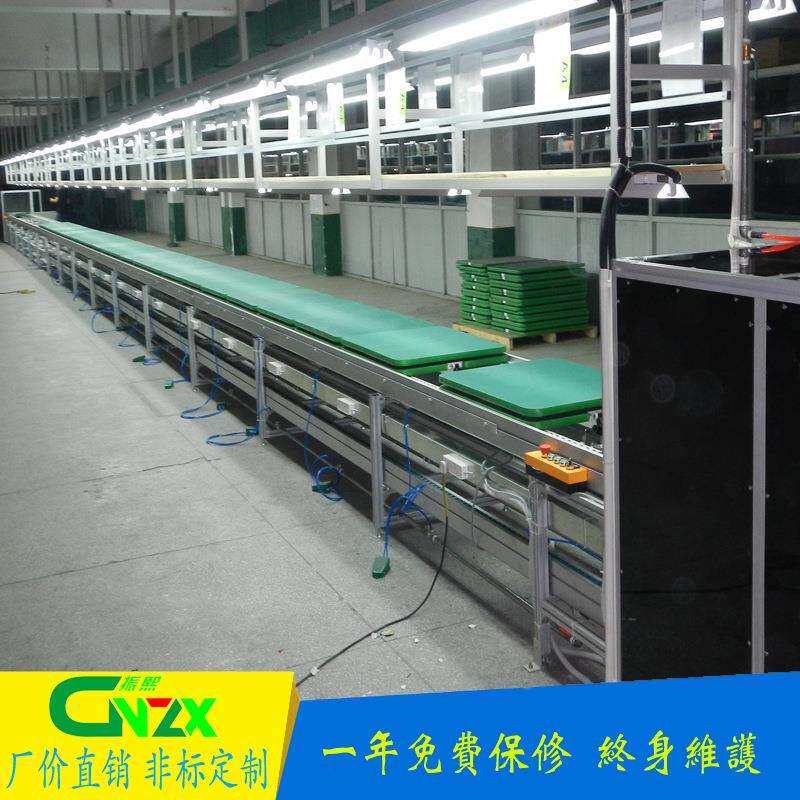 倍速链条音箱组装生产线强制节拍气缸阻挡工装板装配线