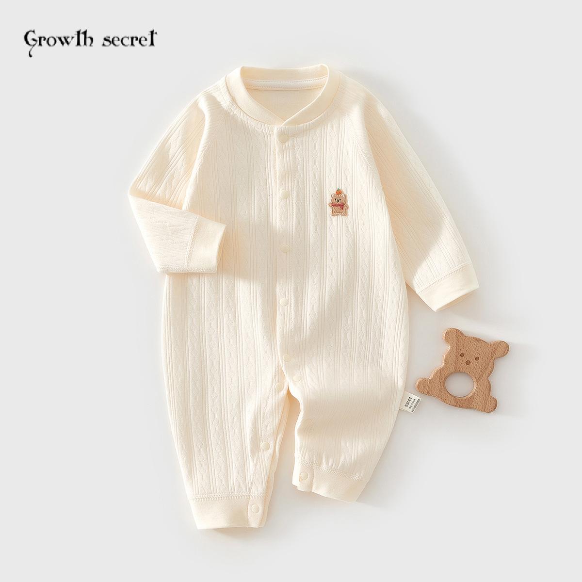 新生婴儿连体衣春秋纯棉衣服宝宝哈衣爬服睡衣无骨新生儿内衣春装
