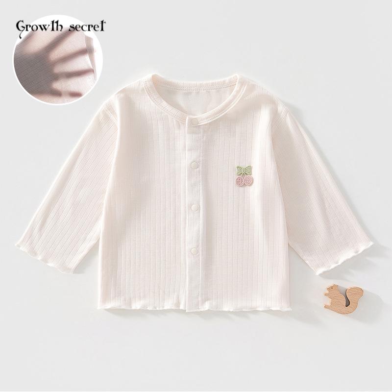 夏季空调服开衫洋气小外套2026年夏季新款男女宝宝对开薄款单上衣