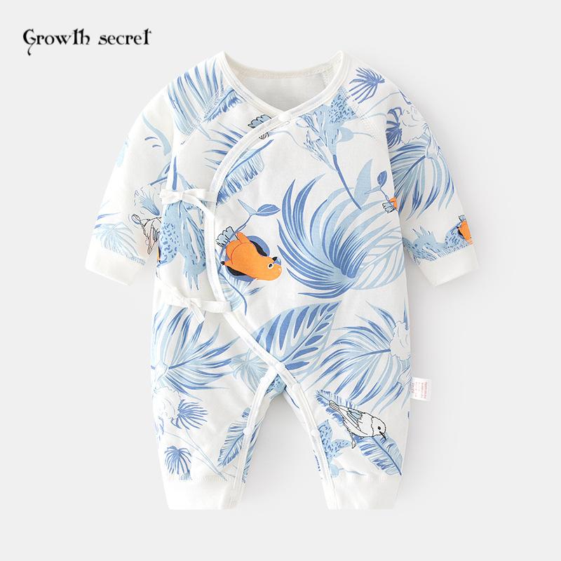 婴儿加棉连体衣秋冬宝宝衣服和尚服薄棉哈衣新生儿无骨夹棉蝴蝶衣