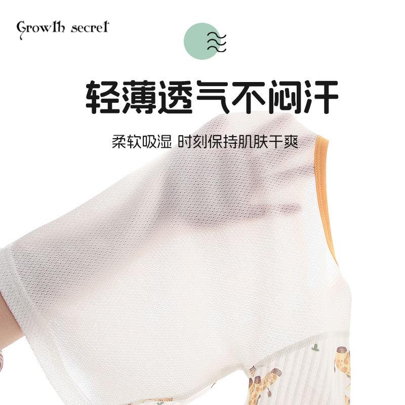 婴儿短袖夏季薄款a类纯棉空调服宝宝家居服t体恤衫防蚊裤分体套装
