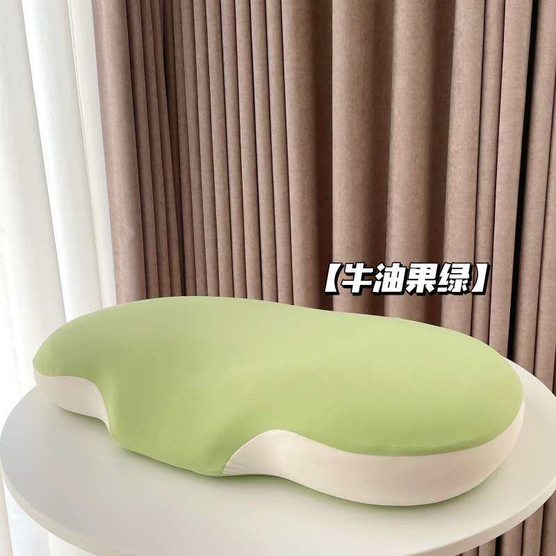 零压力生物基绵豆枕猫肚子皮枕头护颈椎柔软记忆枕芯慢回弹枕头代