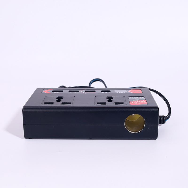 多功能大功率车载充电器12V24V转220V汽车电源转换器快充户外家用