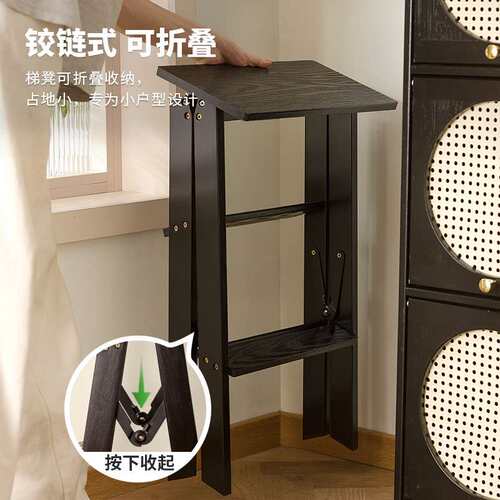 实木梯凳梯子凳子多功能两用家用折叠梯椅稳步登高楼梯凳室内爬梯