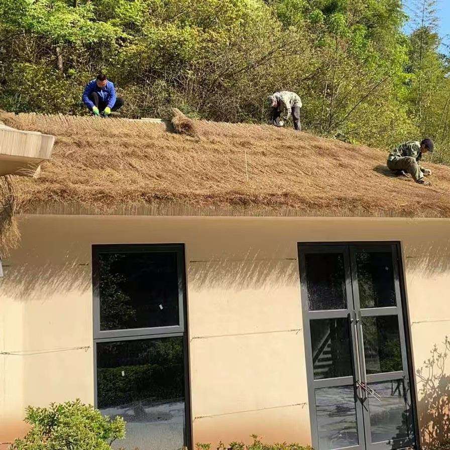 茅草装饰竹枝防水农家乐户外凉亭隔热庭院景区屋顶遮阳毛草防雨