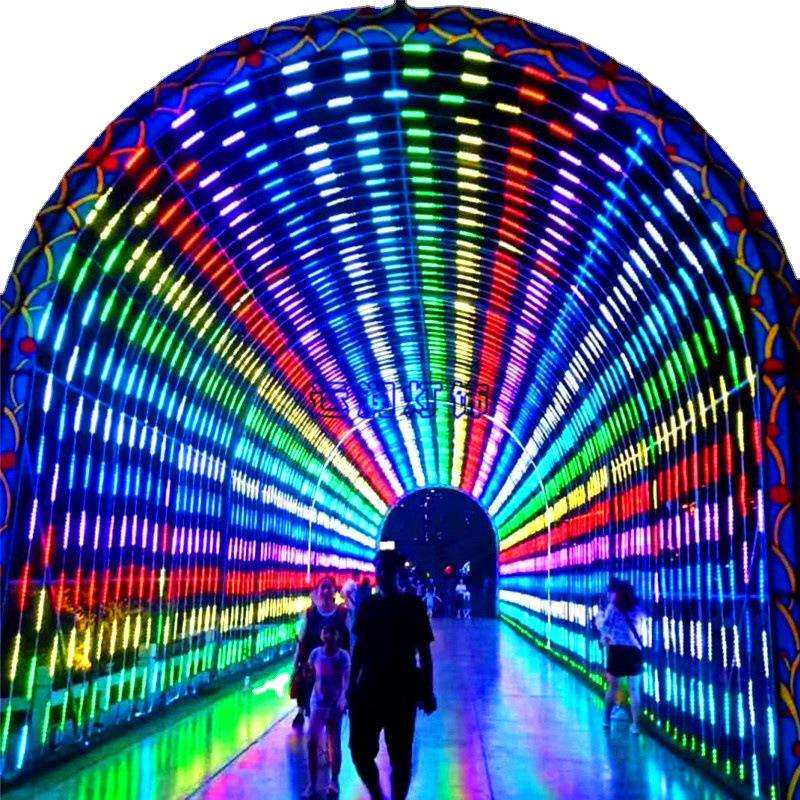 LED造型灯时空拱门灯光节编程时光隧道装饰灯商场开业庆典LED户外