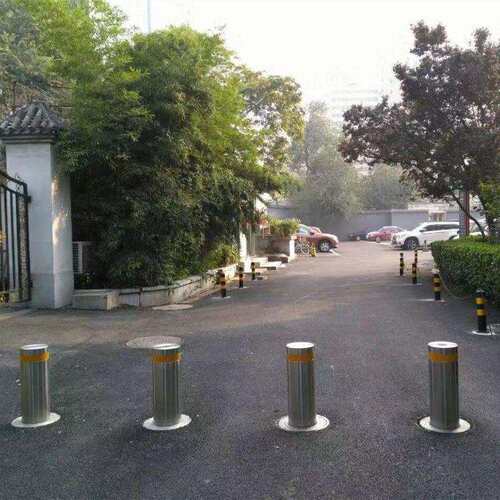 厂家供应全自动液压智能升降柱停车场不锈钢防撞柱电动液压升降柱