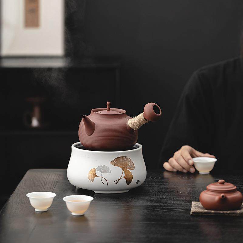 弥言电陶炉煮茶套装手工陶壶煮茶器家用办公室煮茶炉围炉煮茶日式