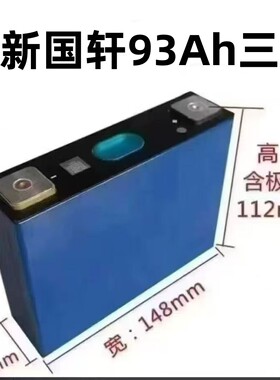 全新国轩93ah三元锂电池3.7V方块动力电芯大单体二三轮电动车组装