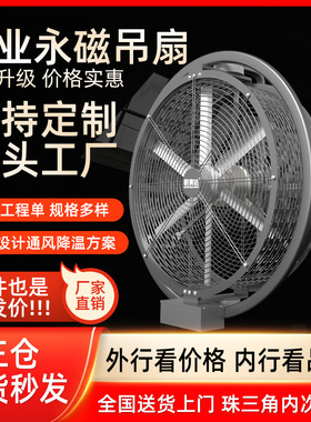 工业挂壁式风扇工厂大风量牛角扇车间工业摇头风扇电风扇