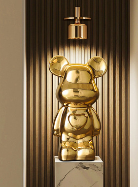 50CM暴力熊入门玄关摆件大号轻奢高档客厅电视柜服装店直播间装饰