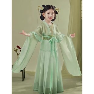 2026新款原创女童汉服改良晋制襦裙儿童古装中国风超仙春夏季套装