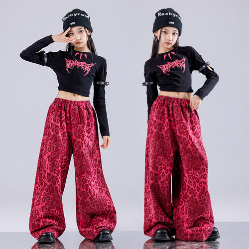 2026新款爵士舞服装女童潮酷时髦少儿爵士演出服女团儿童走秀潮服