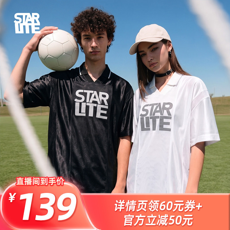 starlite复古球衣反光短袖T恤