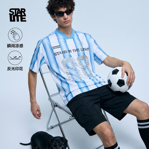 starlite泽西风反光足球衣T恤