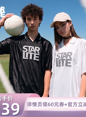 【所有姐姐的衣橱直播间】美式球衣刺绣反光男女短袖T恤