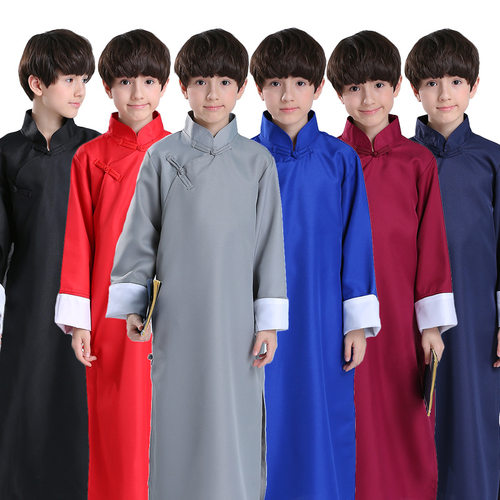 2026新款儿童相声服长衫长袍大褂国学服民国说书人演出服男童六一