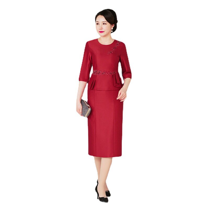 2026新款妈妈旗袍结婚春季款结婚喜婆婆婚宴装大码礼服改