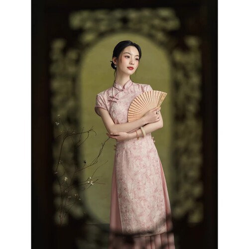 2026新款显瘦奥黛国风苏州改良旗袍女新中式年轻款气质复古连衣裙