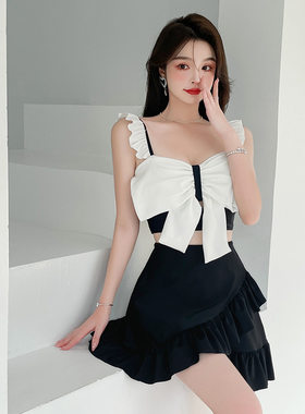 2026新款泳衣女分体裙式保守学生少女三件套小情趣纯欲风泳装高品