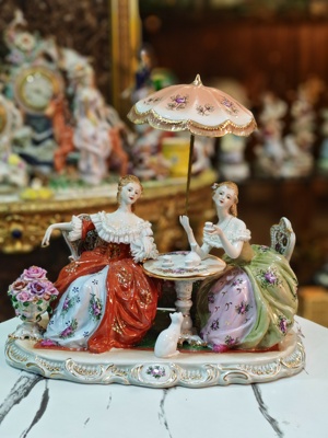 陶瓷摆件 38女神节礼物  欢乐时光精致下午茶摆件 中古瓷器库存