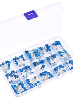 15种300个(100pF~22NF)蓝色高压瓷片电容器1KOV2KV3KV陶瓷电容套