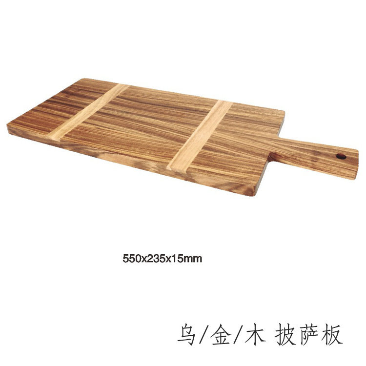 厂家乌金木PIZZA托盘披萨板牛排板酒托茶盘水果点心盘蛋糕盘