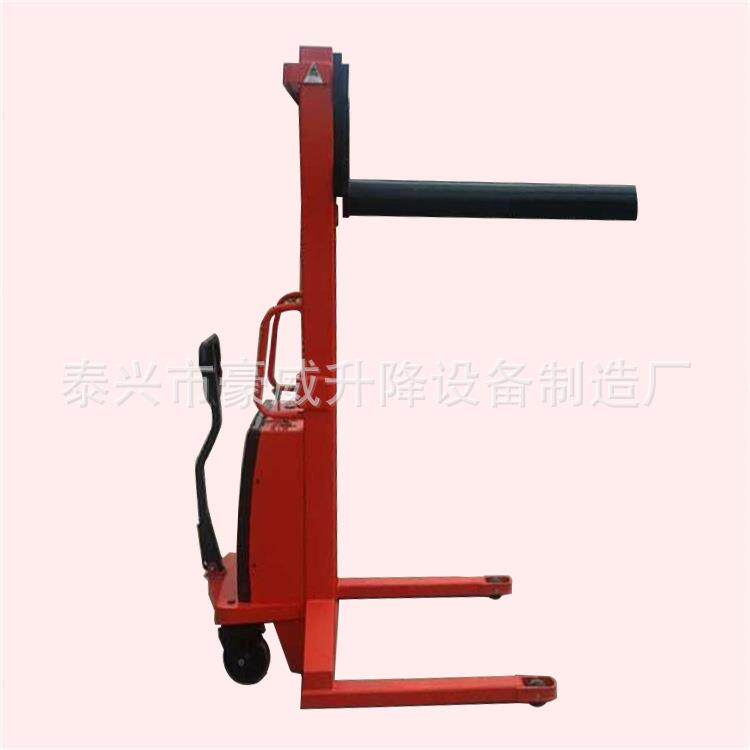 江苏手推电升货物装卸搬货车半电动液压叉车圆轴型升降叉车