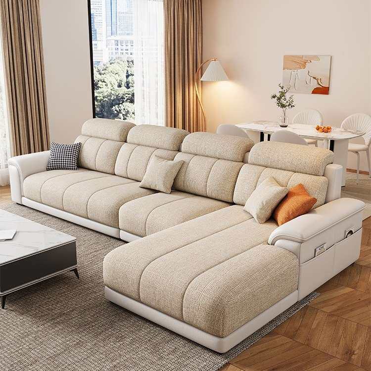 佛山北欧雪尼尔棉麻布艺沙发可拆洗简约现代客厅大小户型贵妃组合