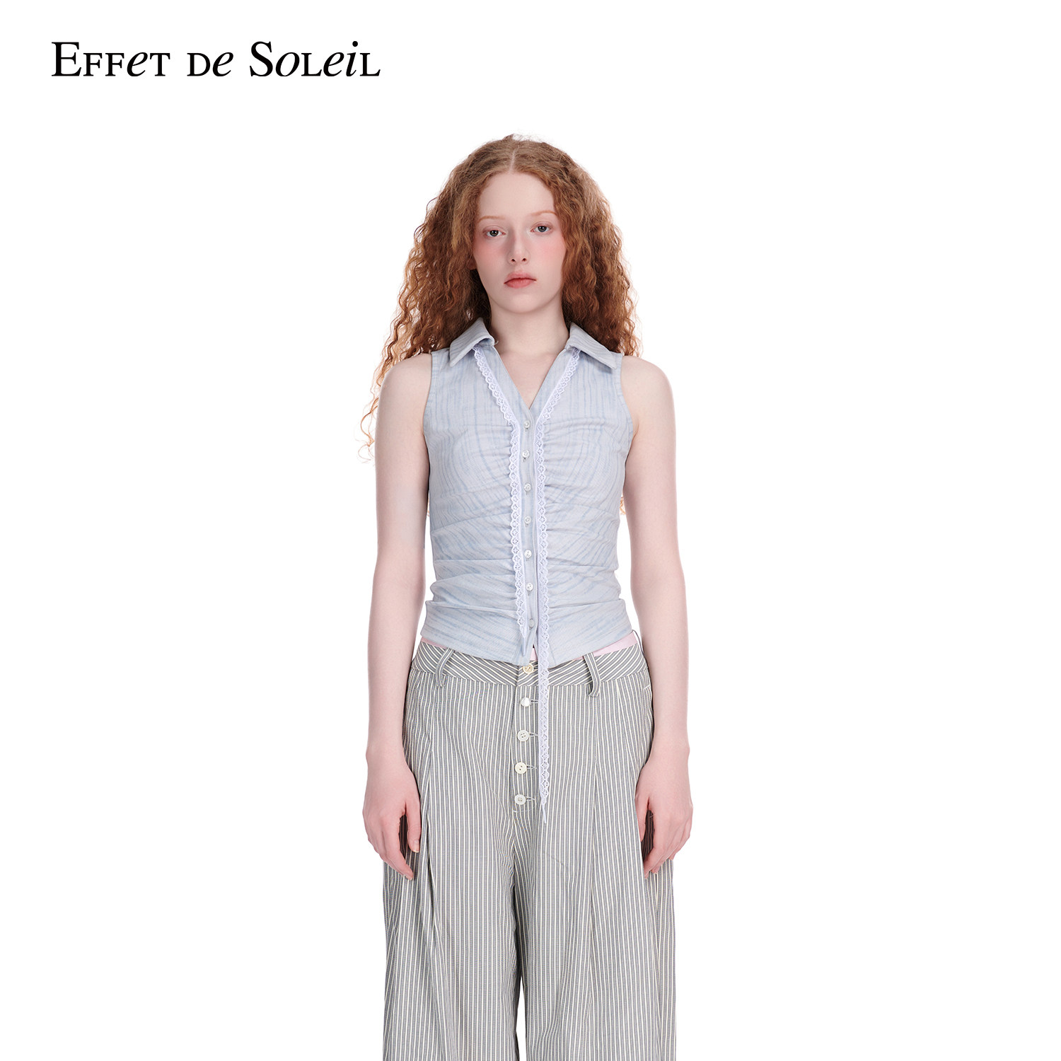 【鞠婧祎黄圣依明星同款】Effet de Soleil背心上衣女新品26夏
