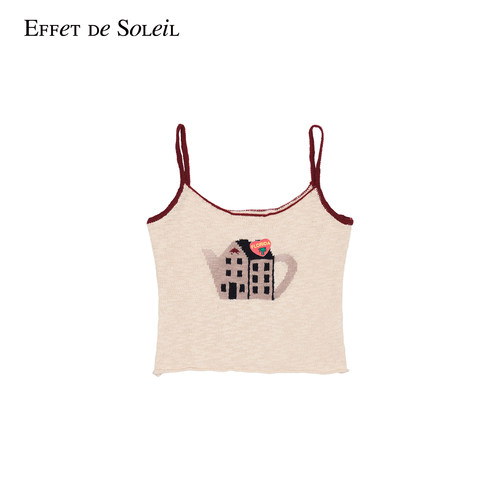 【明星同款】Effet de Soleil针织吊带背心上衣女新品TripleS组合