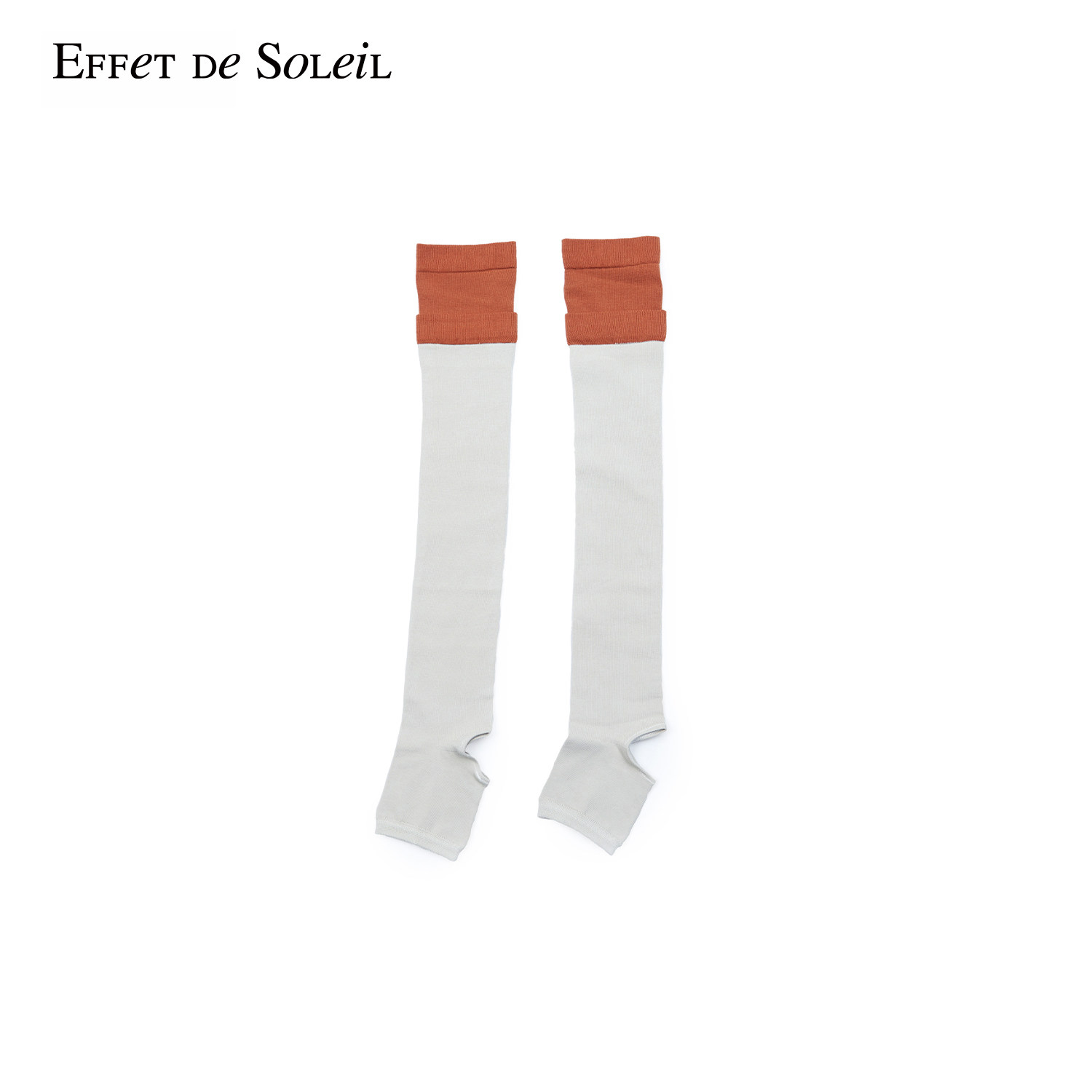 Effet de Soleil长筒袜双色拼接踩脚堆堆袜子靴女新品