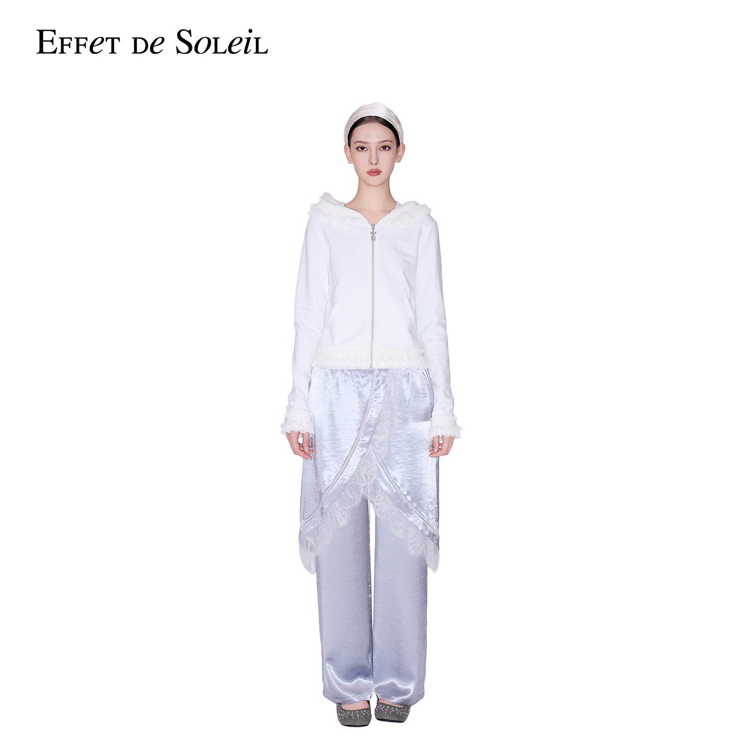 Effet de Soleil假两件裙裤直筒长裤女装新品26秋