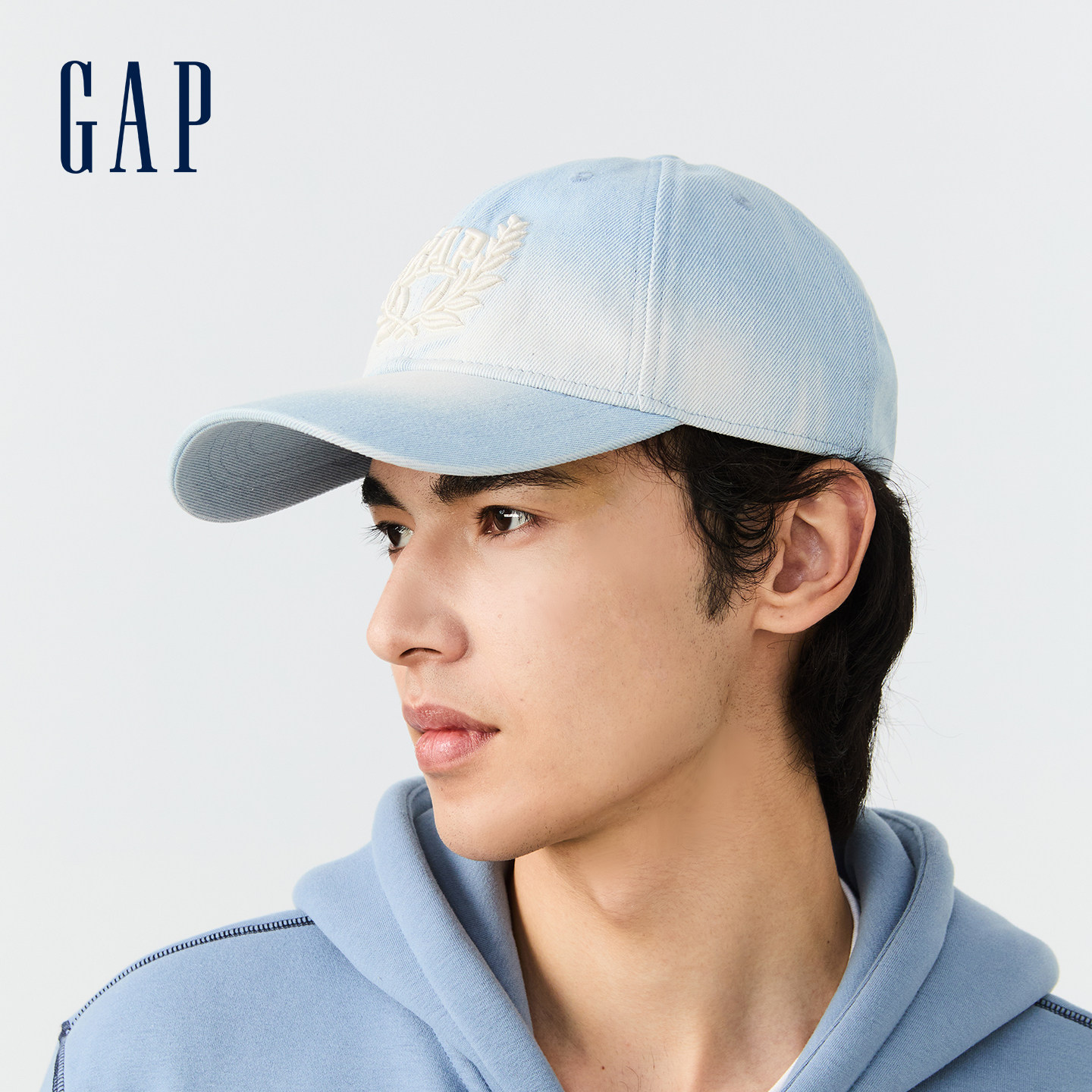 GAP水洗牛仔休闲棒球帽百搭复古2026新款春夏鸭舌帽男女时尚简约