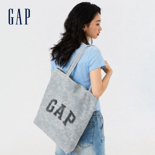 GAP单肩手拎托特包牛仔手提包