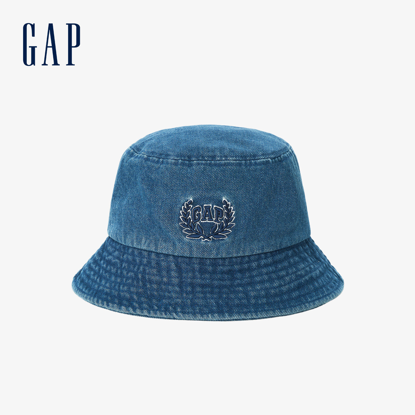 GAP水洗麦穗刺绣渔夫帽女遮阳帽夏季防晒韩系户外男女款休闲运动