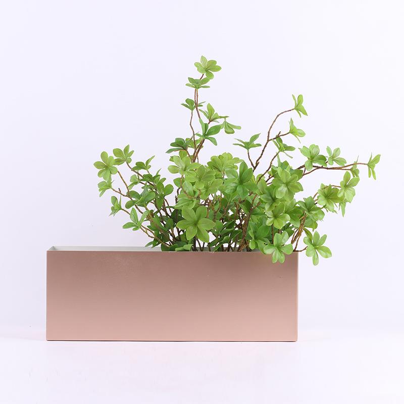 欧式现代花艺花瓶客厅干花套装摆件北欧轻奢餐桌不锈钢插花器装饰