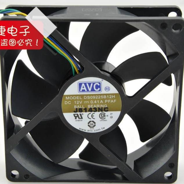 原装 AVC DS09225B12H 12V 0.41A 9CM 9025 4线PWM 温控风扇