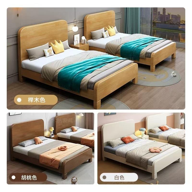 实木单人床1.2米小户型1米儿童1.35米1.5m简约白色北欧高箱储物床