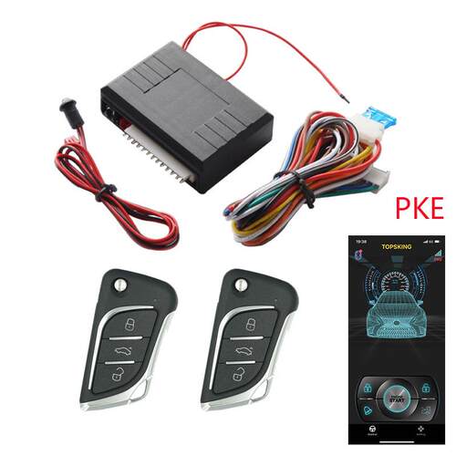 12V跨境汽车遥控免钥匙进入系统keyless Entry手机APP感应开关锁