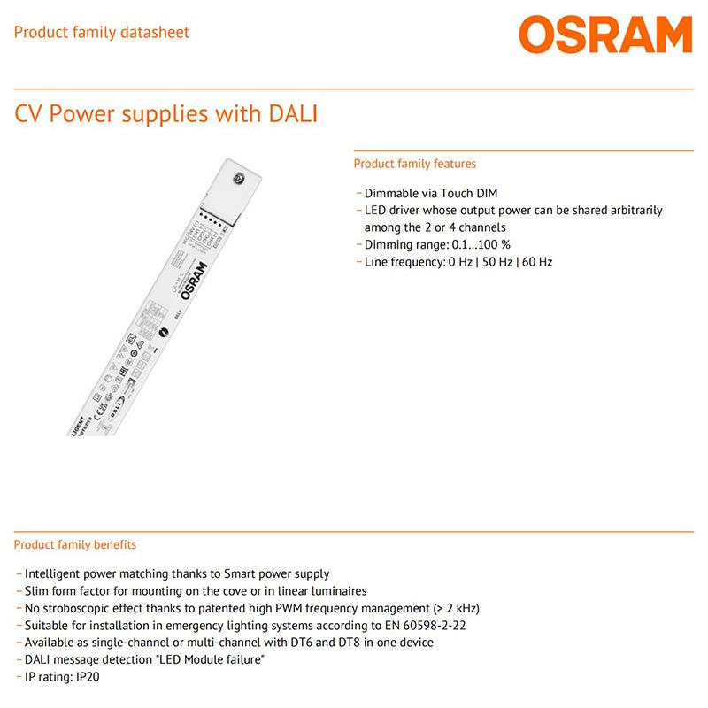 DALI2osram恒压灯带驱动160W24V欧司朗led电源多通道控制调光电源