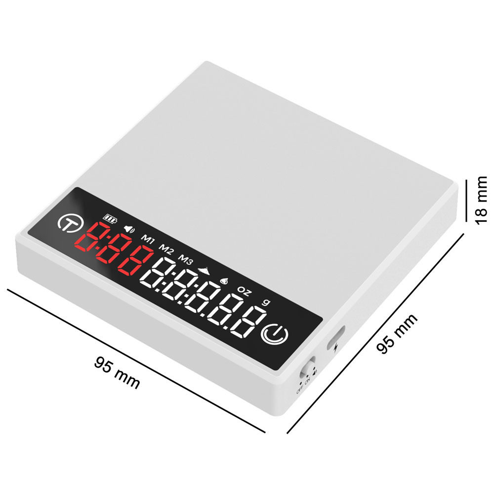 新款意式手冲智能计时咖啡称咖啡电子秤带水粉 模式2kg/0.1AI语音